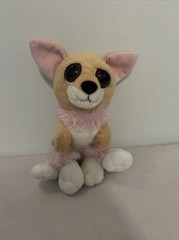 The Petting Zoo Plush 7” Chihuahua Sitting Puppy Dog Big Eyes EUC