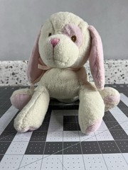 Toys R Us Animal Alley My First Puppy Pink Cream Plush 9″ Dog 2012 Stitched Eyes