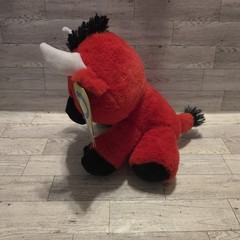 Toy Factory Lil’ Ones Romeo Bull Red Black White Plush Toy *Missing Rose*