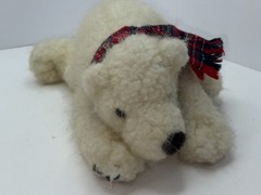 Russ Berrie GLACIER White Polar Bear 10″ Fuzzy Plush Stuffed Animal Vintage