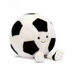 Soft Soccer Ball Plush Toy 10in Stuffed Football Doll Gift for Kids Birthday US
