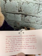 5- Teddy Grahams 7″ Plushies Set of 4, And Rockstar Teddy Honey Bear Plush