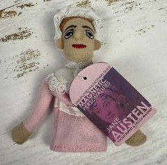 Jane Austen Magnetic Finger Puppet Fridge Magnet 4” New with Tag Pink