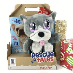 Little Tikes Rescue Tales Cuddly Pup Frenchie Soft Plush Pet Toy, Multicolor