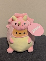 Smoko Tayto Dinosaur 6″ plush pink triceratops variant