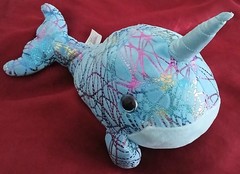 Narwhal Plush Kellytoy Stuffed Animal 14″ Colorful Metallic Shiny New No Tag