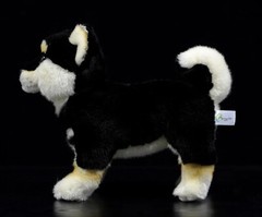 Black Shiba Inu Dog 11 Inch Stuffed Animal Plush Toys Toddler Doll Kids Gifts