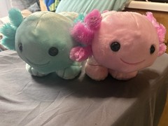 Build-A-Bear Workshop Axolotl Plush Lot of 2 Pink/Mint Washable 2021