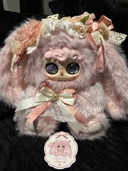SECRET!!! – NANONO 800% Pink/White Rabbit Plush Doll Lace Dress Glitter Eyes