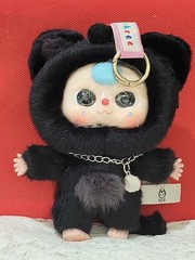 CONFIRMED Baby Three Cats and Dogs Plush Series – Black Cat – Open Box