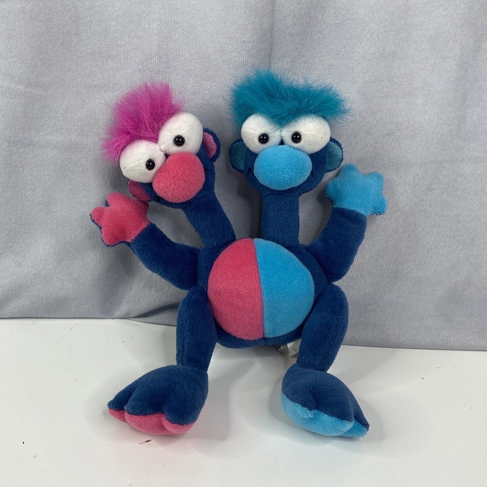 Vintage BESTEVER 1999 Shank & Dank “Pet Alien” episode 9″ Plush Two Headed RARE