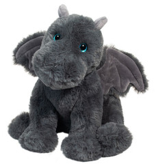 Sootie 9″ Baby Dragon Soft Douglas Plush Stuffed Animal Black Gray Cuddle Toy