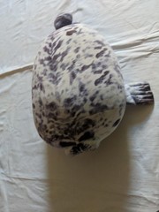 Seal Stuffed Animal Plush Toy Speckled Grey And White
