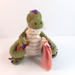 How Do Dinosaurs Say Goodnight? 10″ 2000 Holding Teddy Bear & Blanket Plush