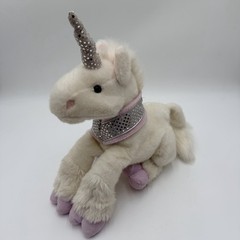 Animal Alley Commonwealth Unicorn Plush Stuffed Animal White Purple Sparkle 1999