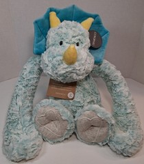 NWT Demdaco Heartful Hugs Triceratops Weighted Plush Calming for Children 3& Up