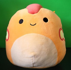 Squishmallows Nichelle the Orange Dinosaur with Fuzzy Head 11″ Plush Toy