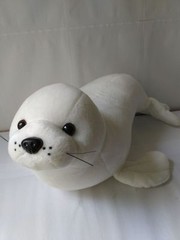 middle Plush sea lion toy white high quality sea lion doll gift about 50cm