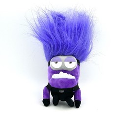 Despicable Me 2 Purple Plush Toy Minion 10″ Fuzzy Hair Evil Two Eye Suction Cup