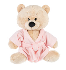 Baby Ganz Get Well Soon Teddy 10 1/2 ” Pink Bathrobe NEW Individually Wrapped