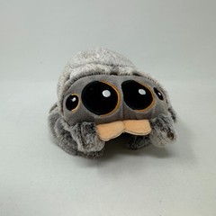 Lucas Spider Plush Stuffed Animal Jumping Spider Cute Big Eyes Gray 6″ NO TAG