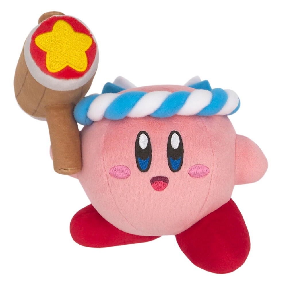 New Hammer Kirby 5″ Standing Plush Official Sen-Ei Little Buddy 1915