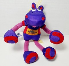 Vintage Baby Bendoodles Plush Poseable Mac A Roni Pony Purple 12″