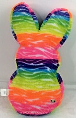 Just Born Plush Easter Peep Bunny Rabbit Neon Rainbow Tie Dye 17″ Stuffed Animal