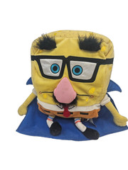 Vintage SpongeBob SquarePants Disguise Mustache Cape Plush 12″ Jakks Pacific
