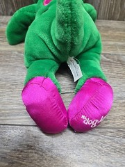 VTG Baby Bop Plush Dinosaur Stuffed Animal Barney Green Purple Lyons 90s