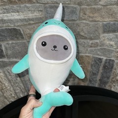 Turquoise Dressed Seal Plush Toy . Super Soft & Cute. 12 inches