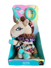 Afro Unicorn Plush with Twister & Bonus Hair Elastic Gift Set – Light