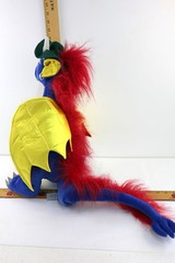 Rare Vintage Harwing Blue Pirate Dragon Large 18″ Plush Stuffed Animal Toy