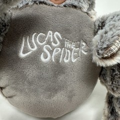 Lucas Spider Plush Stuffed Animal Jumping Spider Cute Big Eyes Gray 6″ NO TAG
