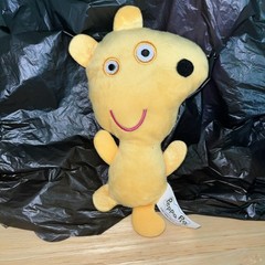 Peppa Pig Plush Pet Yellow Teddy Bear Flat Stuffed Animal Doll Toy 7″ 2003