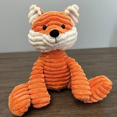 Apricot Lamb Orange Corduroy Fox Plush 8″