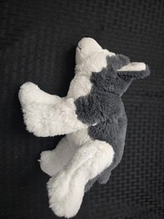 Gray White Black Husky Dog Plush Stuffed Animal, Small 6-14 in, Ages 3-5