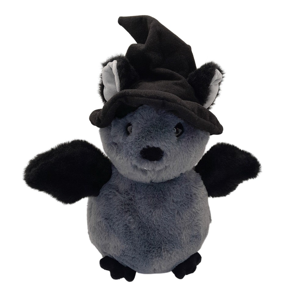 Inter-American Products Gray Bat Plush Witch Hat Halloween Stuffed Animal 10″