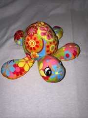2011 Douglas Cuddle Toy Genevieve Flower Turtle Multi Color Stuffed Plush