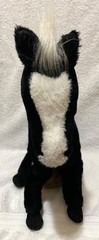 RARE Vintage 1989 Douglas Cuddle Toys Black & White Horse 14″ Plush Pony