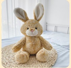 Fluffy Yellow Rabbit Plush Doll: Soft Stuffed Animal for Kids’ Birthday