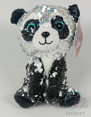 New Bling! Yang Panda Big Eyed Reversible Sequin Plush Toy w/ Tag