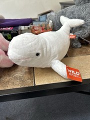 Wild Republic Mini Beluga Whale Plush Stuffed Animal White w/tags Realistic