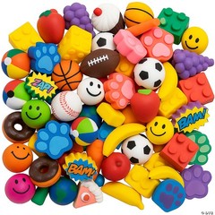Bulk 50 Pc. Everyday Fun Multicolor Foam Stress Toy Assortment