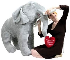 Valentine’s Day Giant Stuffed Elephant 48 Inches Every Beauty Deserves A Beast