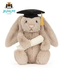 Jellycat Bashful Bunny Graduation Outfit Brand New With Tags & Dust Bag NEW US