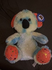 Koala Stuffed Animal 11 Inch Green Blue Orange