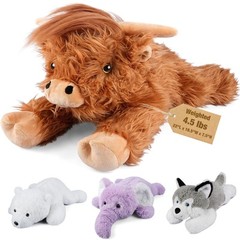 22 & 4.5 lbs Highland Cow Weighted Stuffed Animal Cuddly & Soft Plush Toy