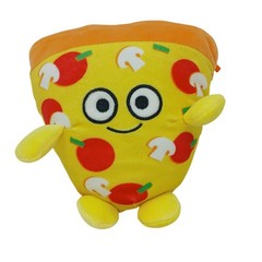 Pizza Slice Plush Toy Smile Face Toppings Soft & Colorful Stuffed Toy #I-2
