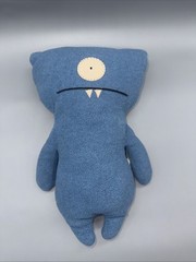 Uglydoll Wedgehead 14 Inch Blue One-Eyed Monster Plush 2003 Clean